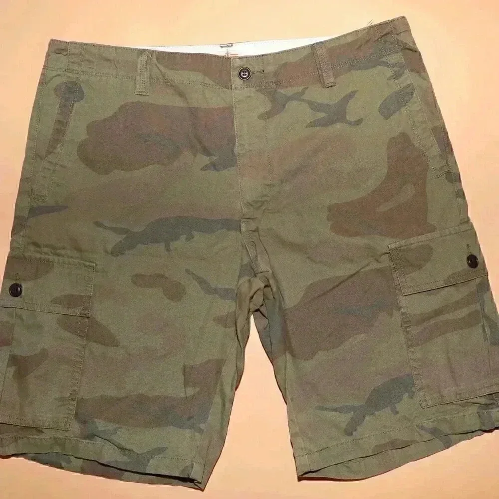 Dockers Men's Cargo Shorts Men Size 36 Camouflage 100% Cotton‎ Casual Outdoor